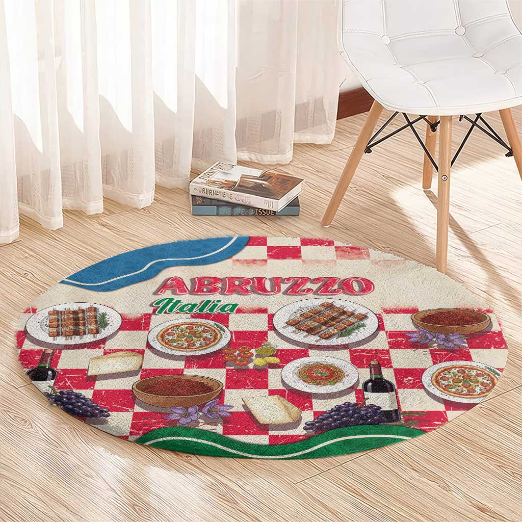 Italy Abruzzo Round Carpet Specialty Flavors Retro Style