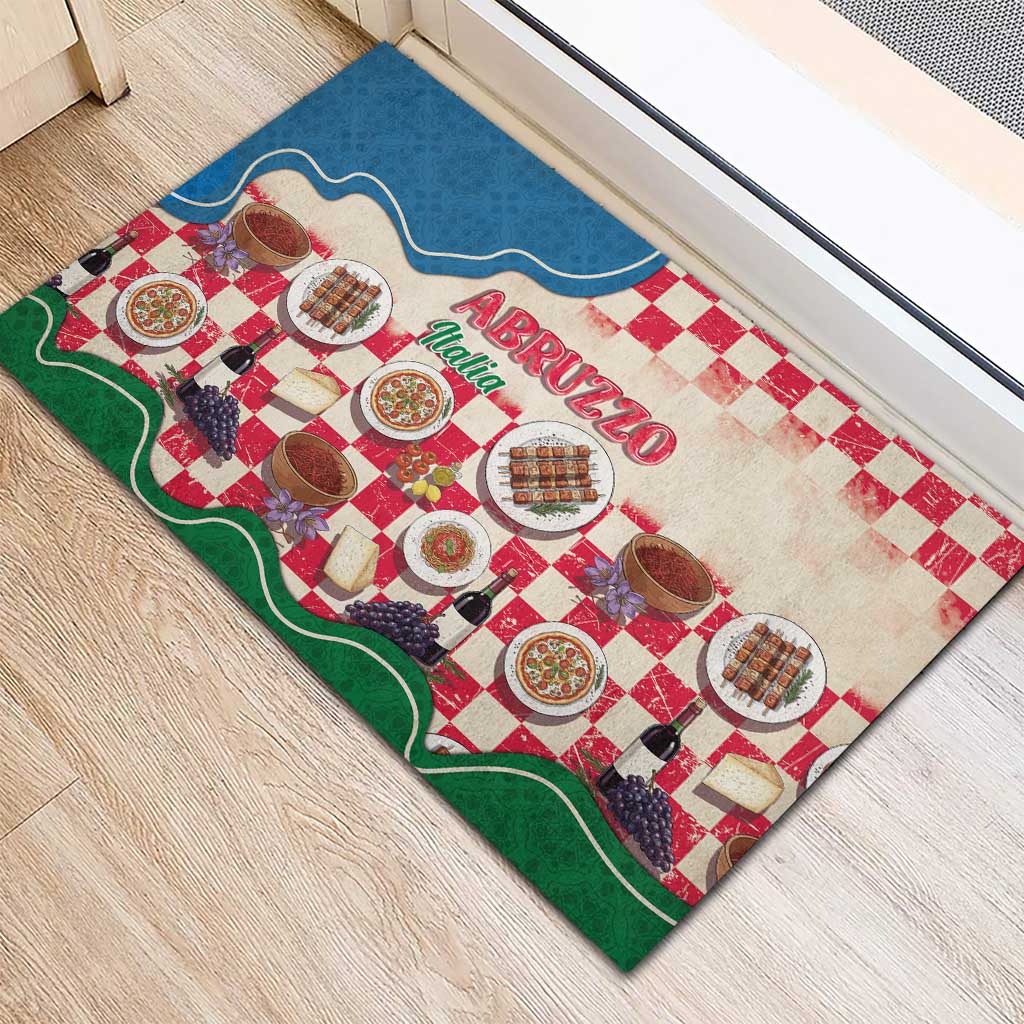Italy Abruzzo Rubber Doormat Specialty Flavors Retro Style