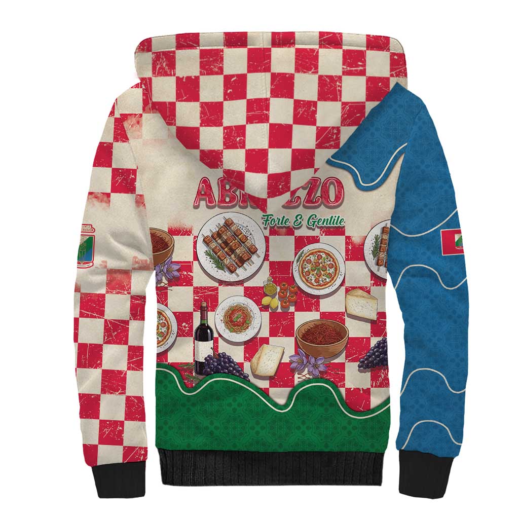 Italy Abruzzo Sherpa Hoodie Specialty Flavors Retro Style