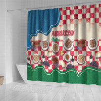 Italy Abruzzo Shower Curtain Specialty Flavors Retro Style