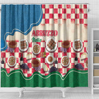 Italy Abruzzo Shower Curtain Specialty Flavors Retro Style