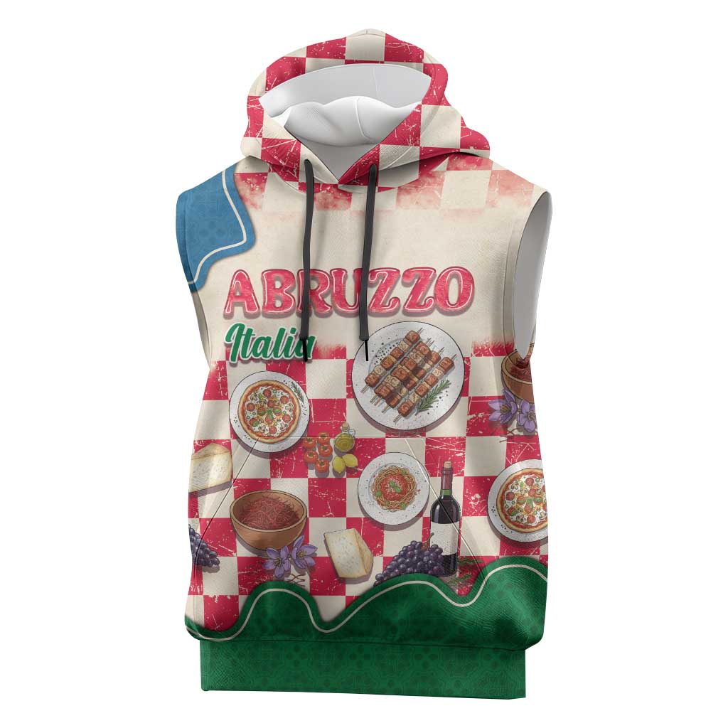Italy Abruzzo Sleeveless Hoodie Specialty Flavors Retro Style