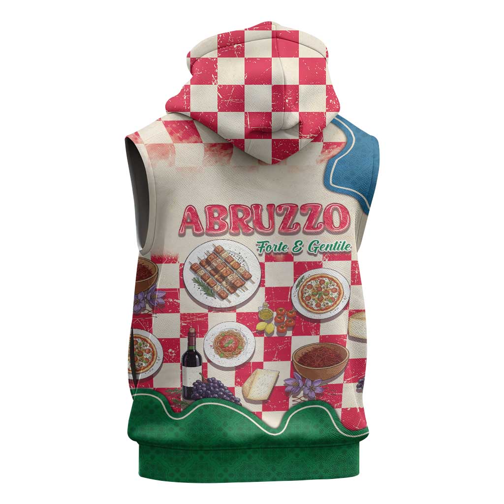 Italy Abruzzo Sleeveless Hoodie Specialty Flavors Retro Style
