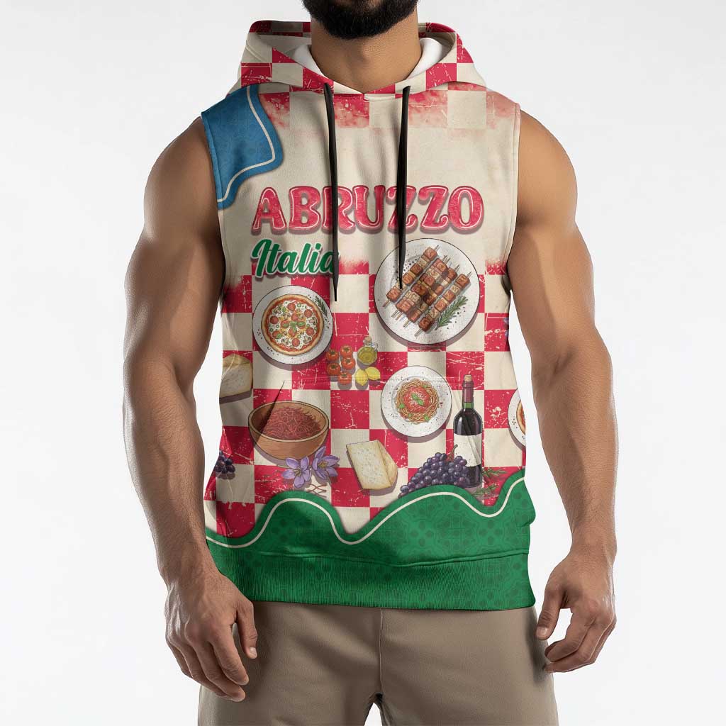 Italy Abruzzo Sleeveless Hoodie Specialty Flavors Retro Style