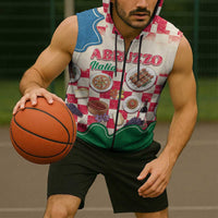 Italy Abruzzo Sleeveless Zip Hoodie Specialty Flavors Retro Style
