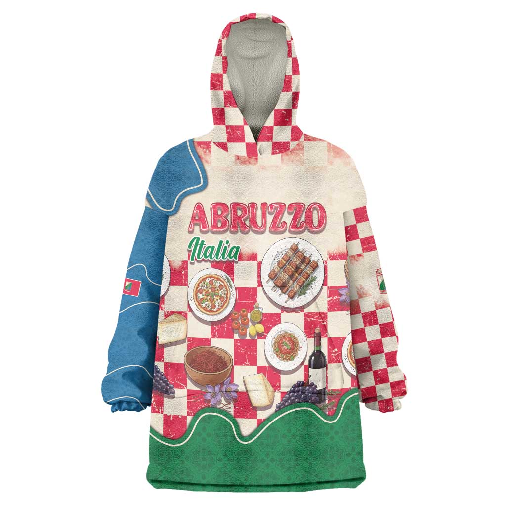 Italy Abruzzo Wearable Blanket Hoodie Specialty Flavors Retro Style