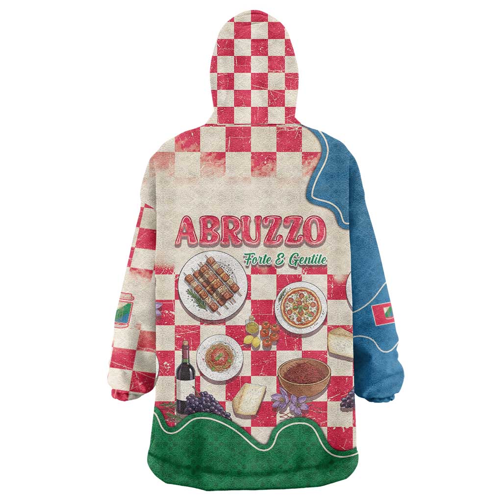 Italy Abruzzo Wearable Blanket Hoodie Specialty Flavors Retro Style