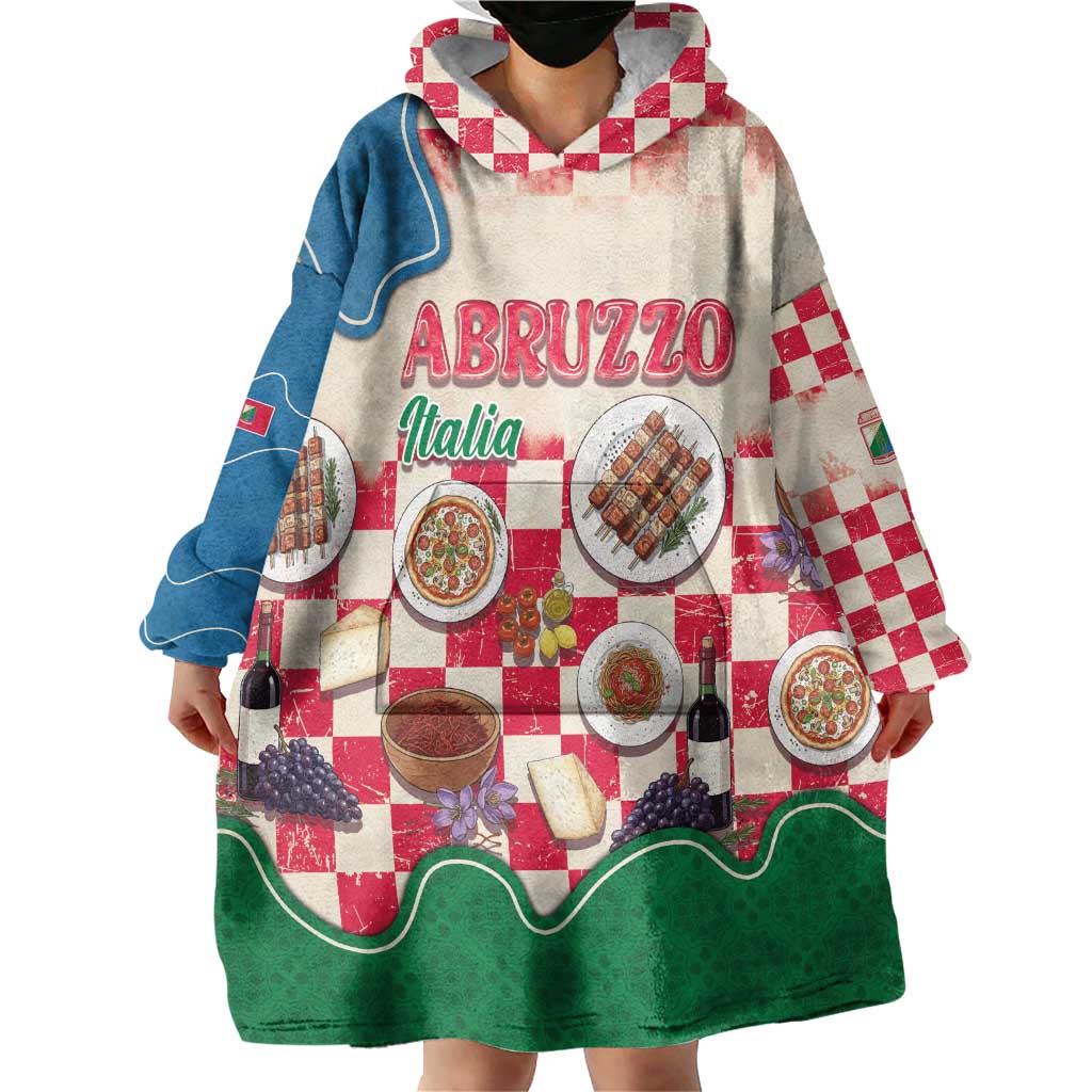 Italy Abruzzo Wearable Blanket Hoodie Specialty Flavors Retro Style