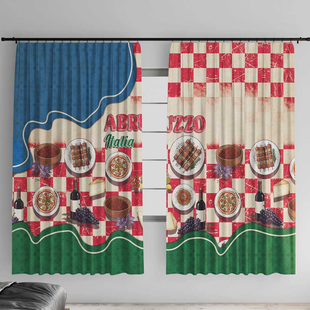 Italy Abruzzo Window Curtain Specialty Flavors Retro Style