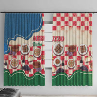 Italy Abruzzo Window Curtain Specialty Flavors Retro Style
