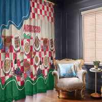 Italy Abruzzo Window Curtain Specialty Flavors Retro Style
