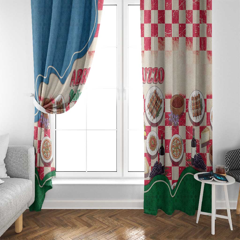 Italy Abruzzo Window Curtain Specialty Flavors Retro Style