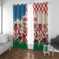 Italy Abruzzo Window Curtain Specialty Flavors Retro Style