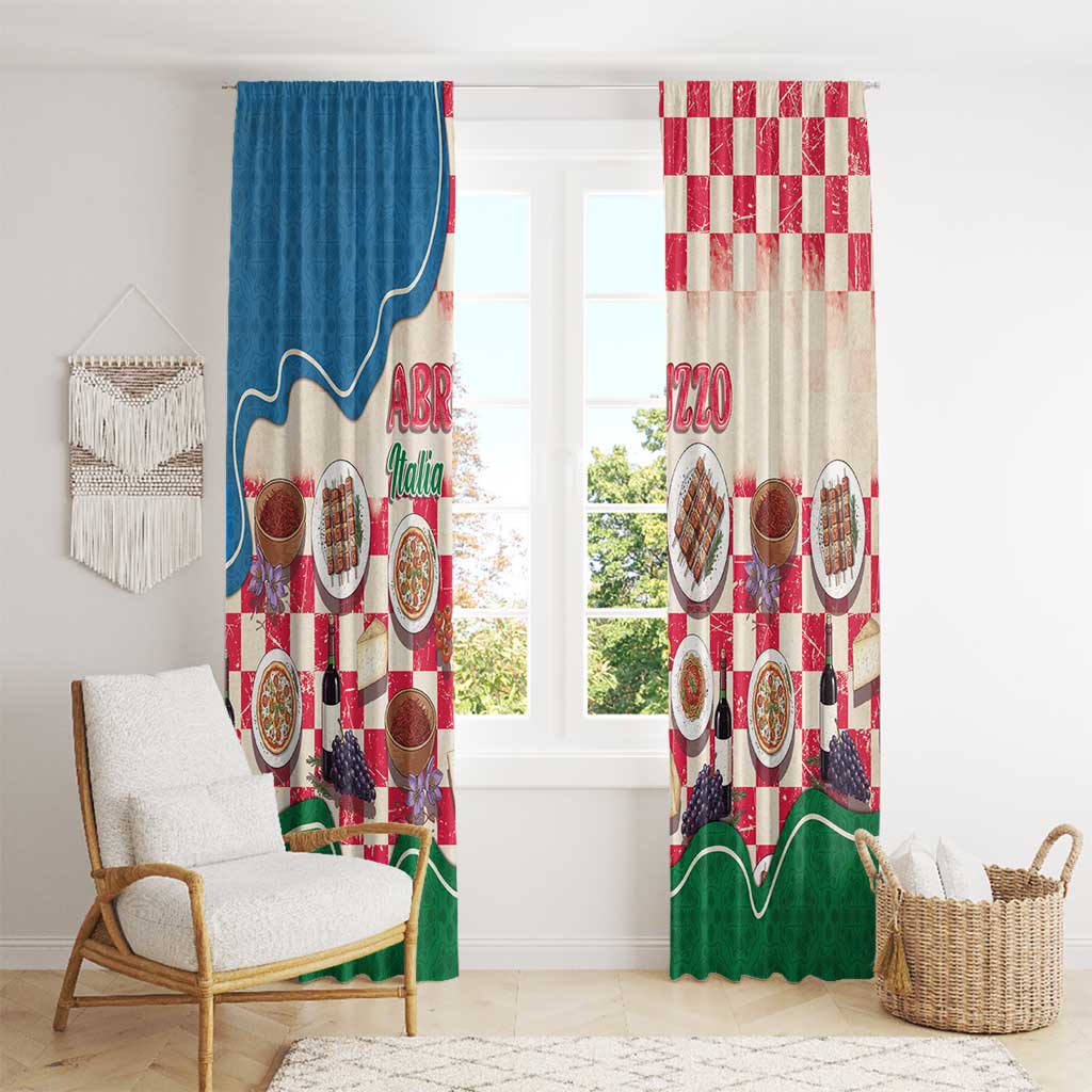 Italy Abruzzo Window Curtain Specialty Flavors Retro Style