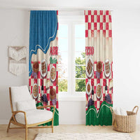 Italy Abruzzo Window Curtain Specialty Flavors Retro Style