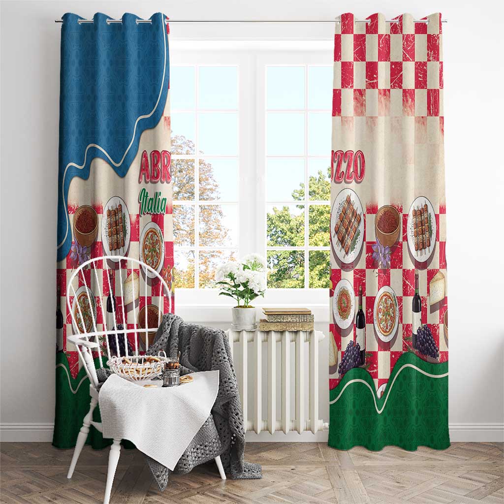 Italy Abruzzo Window Curtain Specialty Flavors Retro Style