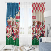 Italy Abruzzo Window Curtain Specialty Flavors Retro Style