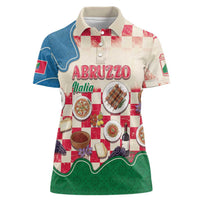 Italy Abruzzo Women Polo Shirt Specialty Flavors Retro Style