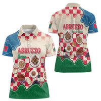 Italy Abruzzo Women Polo Shirt Specialty Flavors Retro Style