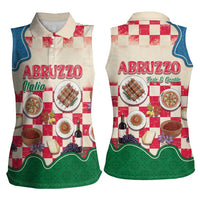 Italy Abruzzo Women Sleeveless Polo Shirt Specialty Flavors Retro Style