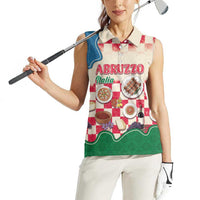 Italy Abruzzo Women Sleeveless Polo Shirt Specialty Flavors Retro Style
