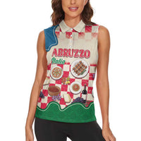 Italy Abruzzo Women Sleeveless Polo Shirt Specialty Flavors Retro Style