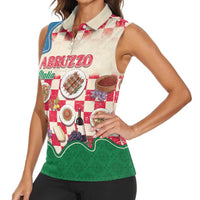 Italy Abruzzo Women Sleeveless Polo Shirt Specialty Flavors Retro Style