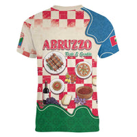 Italy Abruzzo Women V-Neck T-Shirt Specialty Flavors Retro Style