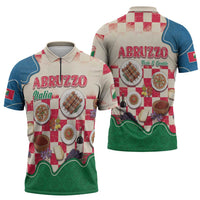Italy Abruzzo Zipper Polo Shirt Specialty Flavors Retro Style
