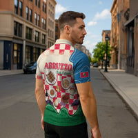 Italy Abruzzo Zipper Polo Shirt Specialty Flavors Retro Style