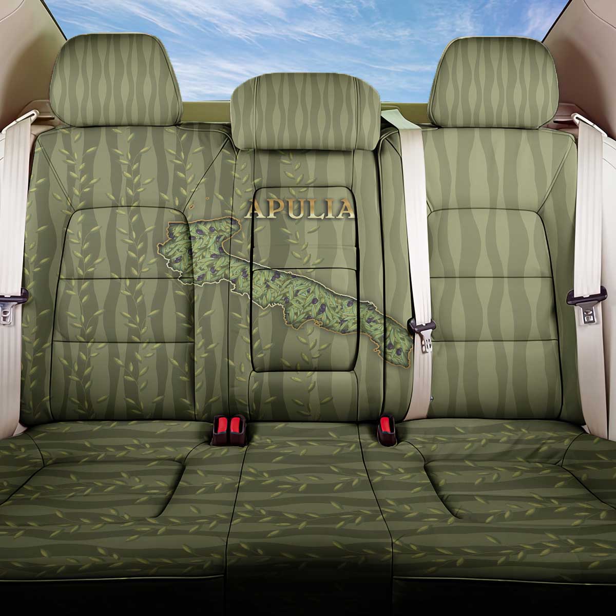 Italy Apulia Back Car Seat Cover Olive Garden Classic Style