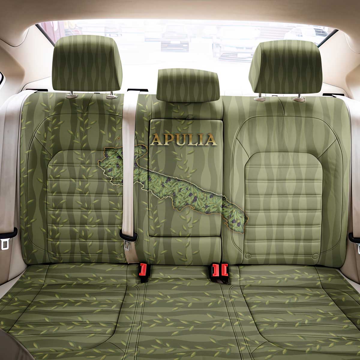 Italy Apulia Back Car Seat Cover Olive Garden Classic Style