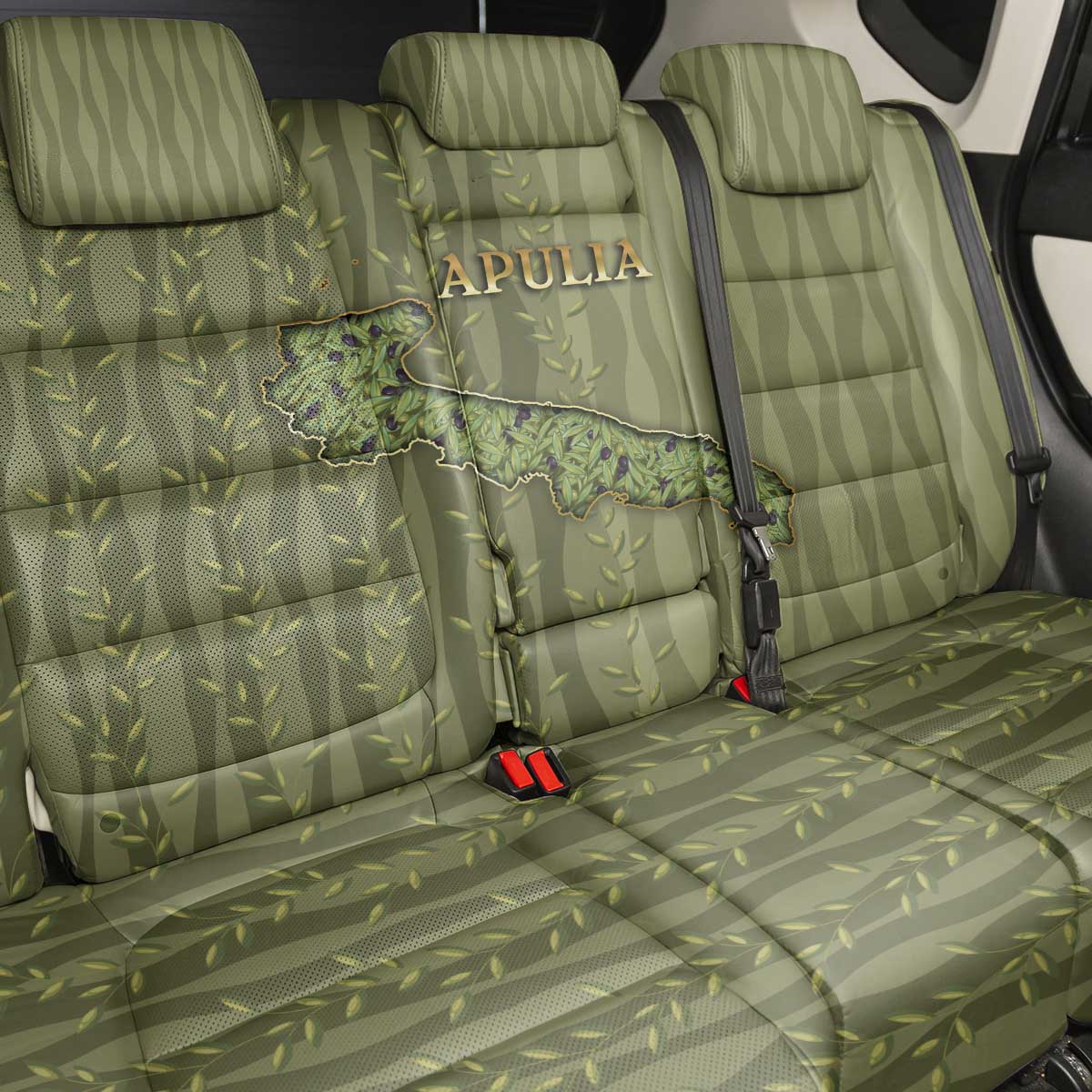 Italy Apulia Back Car Seat Cover Olive Garden Classic Style