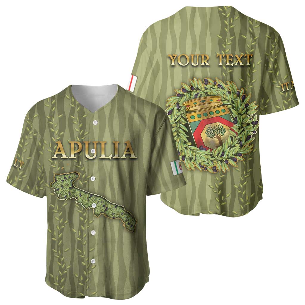 Personalized Italy Apulia Baseball Jersey Olive Garden Classic Style