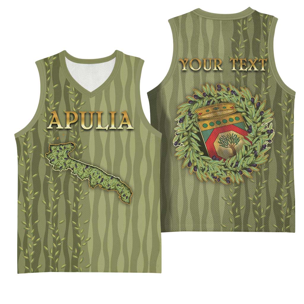 Personalized Italy Apulia Basketball Jersey Olive Garden Classic Style
