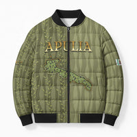 Personalized Italy Apulia Bomber Puffer Jacket Olive Garden Classic Style