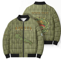 Personalized Italy Apulia Bomber Puffer Jacket Olive Garden Classic Style