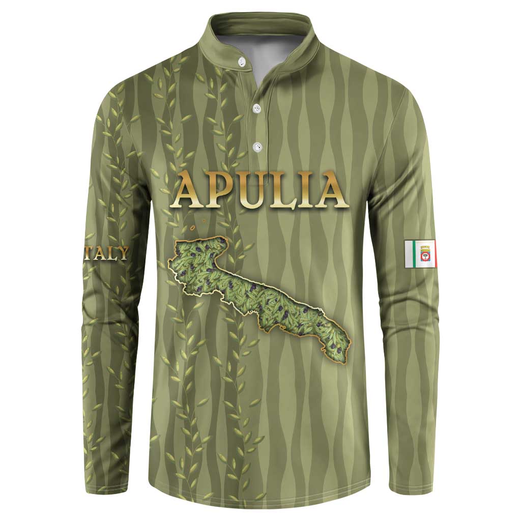 Personalized Italy Apulia Button Sweatshirt Olive Garden Classic Style