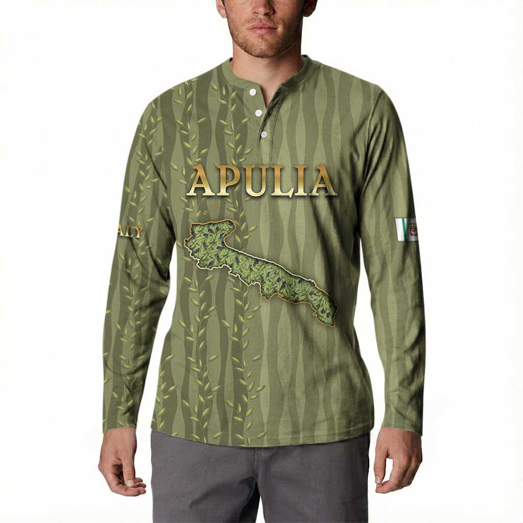 Personalized Italy Apulia Button Sweatshirt Olive Garden Classic Style