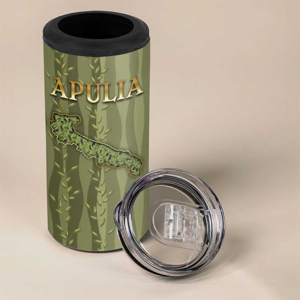 Personalized Italy Apulia 4 in 1 Can Cooler Tumbler Olive Garden Classic Style