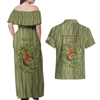 Personalized Italy Apulia Couples Matching Off Shoulder Maxi Dress and Hawaiian Shirt Olive Garden Classic Style