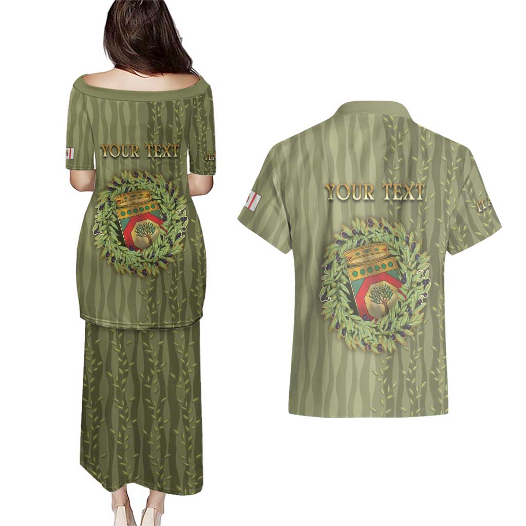 Personalized Italy Apulia Couples Matching Puletasi and Hawaiian Shirt Olive Garden Classic Style