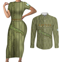 Personalized Italy Apulia Couples Matching Short Sleeve Bodycon Dress and Long Sleeve Button Shirt Olive Garden Classic Style