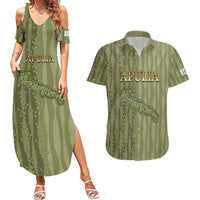 Personalized Italy Apulia Couples Matching Summer Maxi Dress and Hawaiian Shirt Olive Garden Classic Style