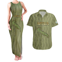 Personalized Italy Apulia Couples Matching Tank Maxi Dress and Hawaiian Shirt Olive Garden Classic Style