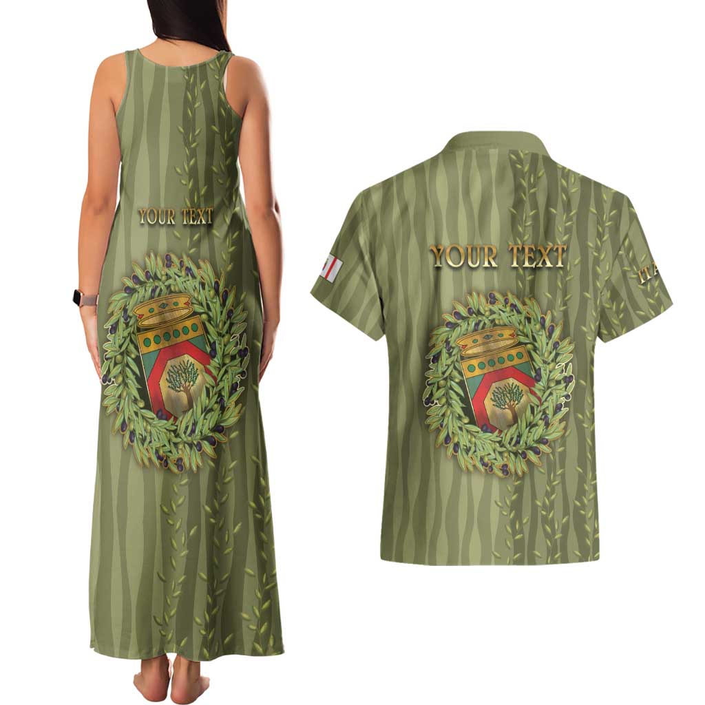 Personalized Italy Apulia Couples Matching Tank Maxi Dress and Hawaiian Shirt Olive Garden Classic Style
