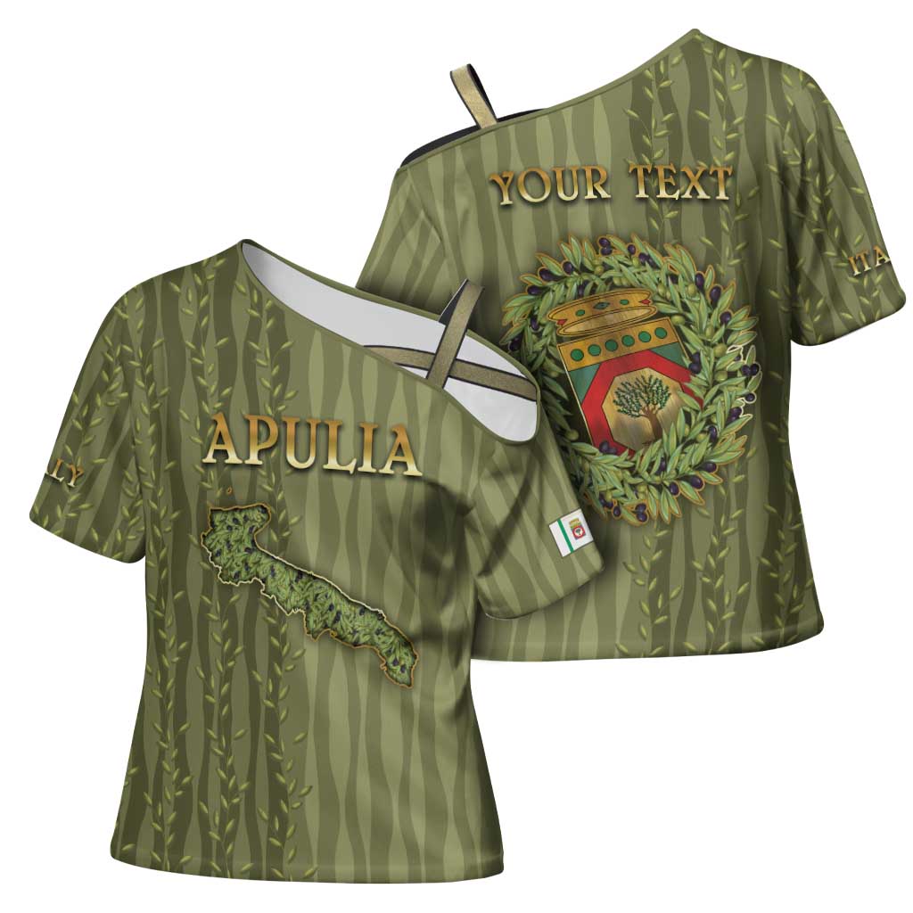 Personalized Italy Apulia Cross Shoulder Shirt Olive Garden Classic Style