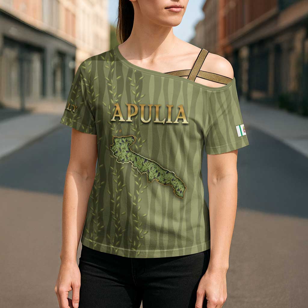 Personalized Italy Apulia Cross Shoulder Shirt Olive Garden Classic Style