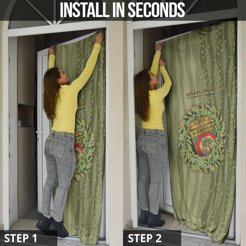 Personalized Italy Apulia Door Cover Olive Garden Classic Style