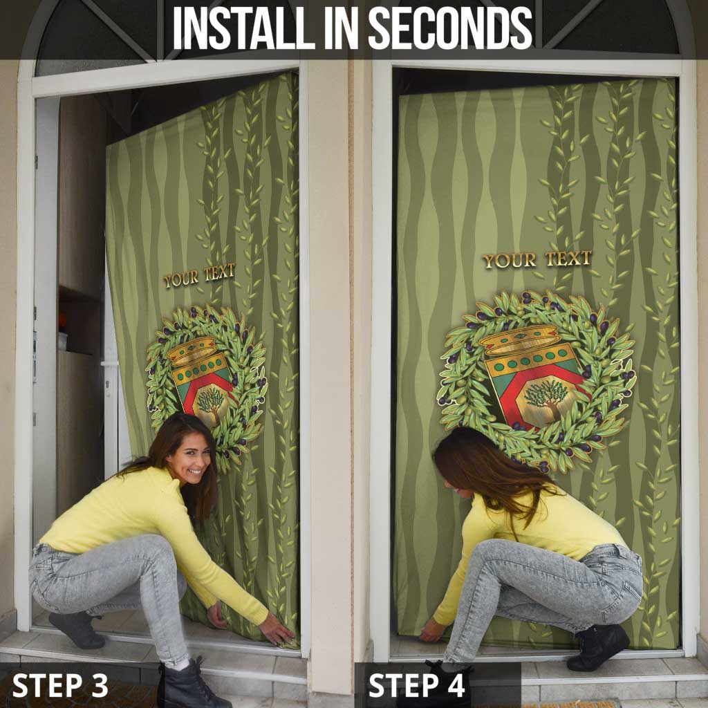 Personalized Italy Apulia Door Cover Olive Garden Classic Style